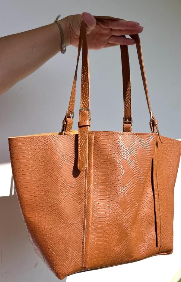 Sac imitation cuir python – Image 3